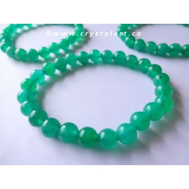 Green Jade Plane Beads Bracelets