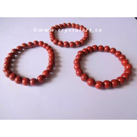 Jasper Agate 8 mm Plane Beads Bracelets