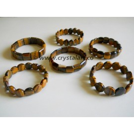 Tiger Eye Mix Design Faceted Bracelets