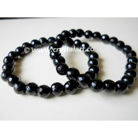 Black Obsidian Faceted Beads Bracelets