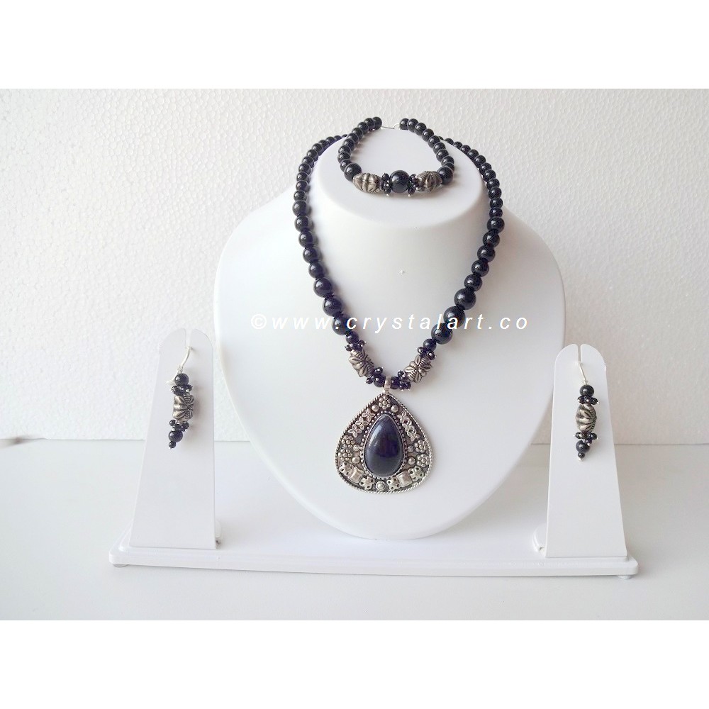 Black Obsidian Handmade Jewellery Set