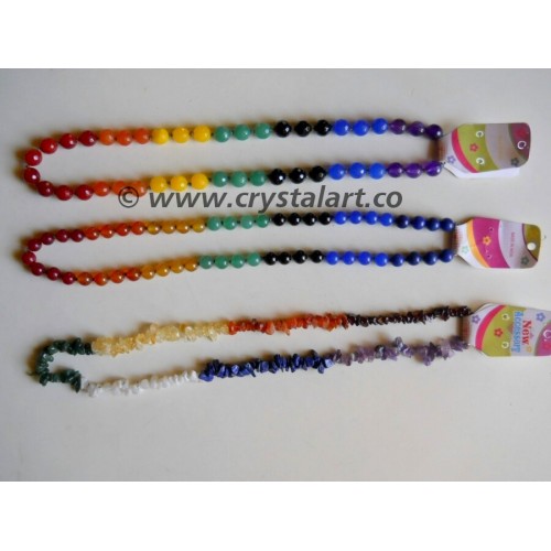 7 Chakra Beads & Chips Necklace