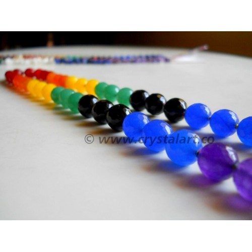 7 CHAKRA FACETED NECKLACE