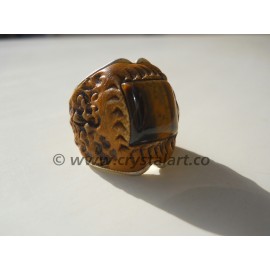 Tiger Eye Tibetan Finger Ring