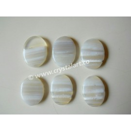 White Banded Onyx Cabachone Stones