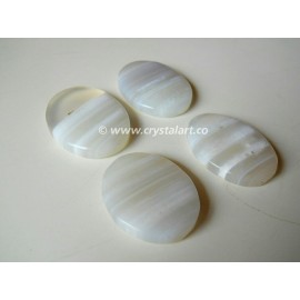 White Banded Onyx Cabachone Stones