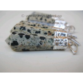 DALMATION JASPER SLOP CAP POINT PENDANTS