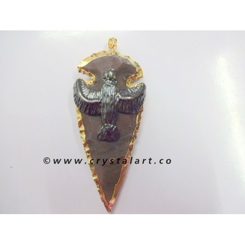 Black Falcon Electroplated Arrowhead Pendants