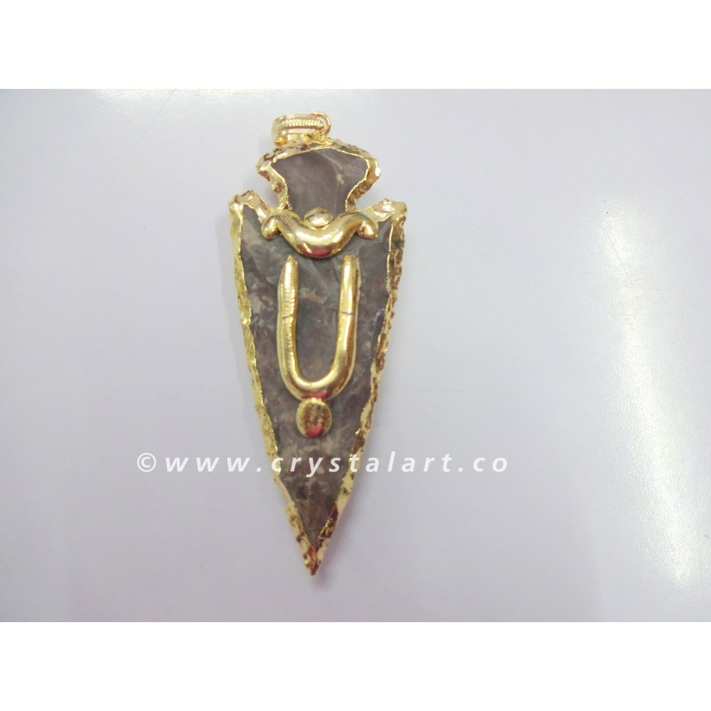 Big Size Electroplated Arrowhead Pendants