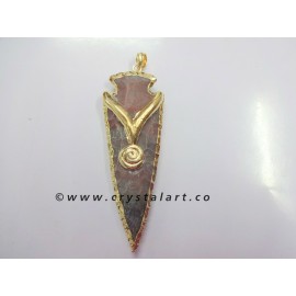 Big Size Electroplated Arrowhead Pendants