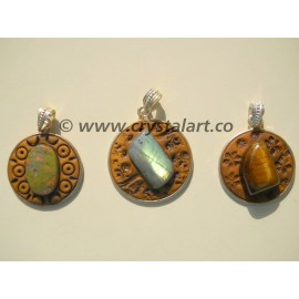 Mix Gemstone Tibetan Pendant