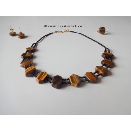 Tiger Eye Gemstone Jewellery Set