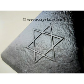 Black Obsidian Star of David Emboss Pyramid