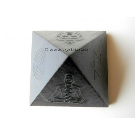 Black Obsidian Chakra Combo Emboss Master Pyramid