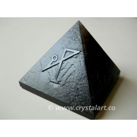 Black Obsidian Emboss Archangel Pyramid