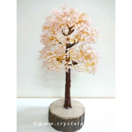 2000 Chips Extra Long Rose Quartz Gemstone Tree