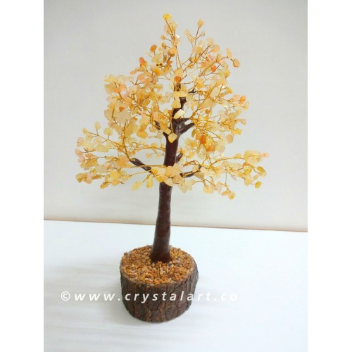 150 Chips Yellow Aventurine Gemstone Tree