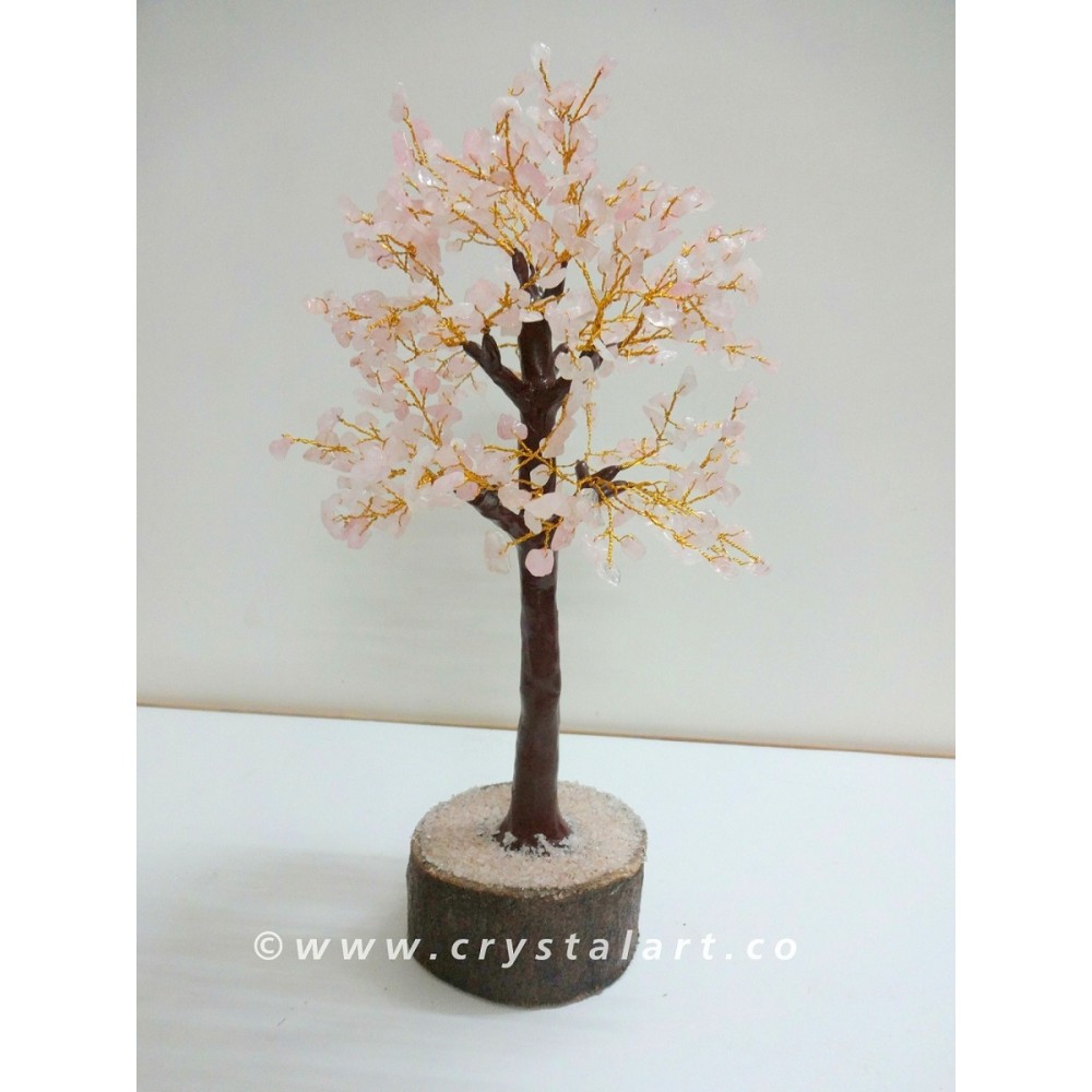 150 Chips Rose Quartz Gemstone Tree