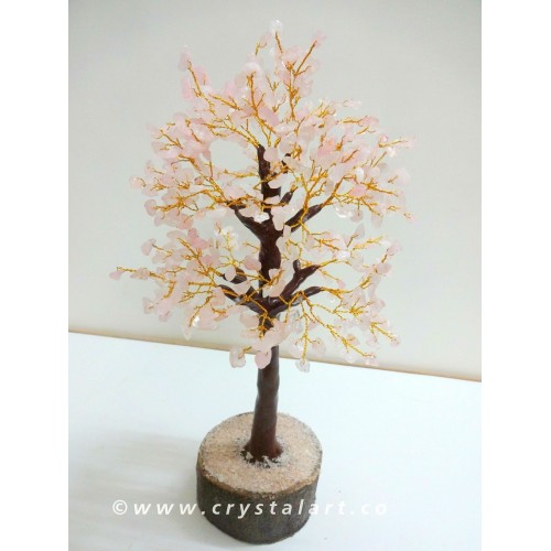 150 Chips Rose Quartz Gemstone Tree