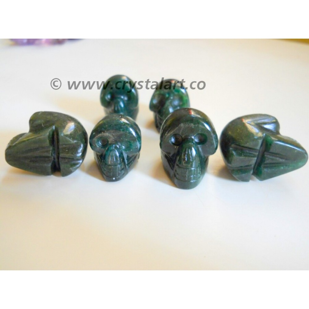 Green Aventurine Carved Skull Shape