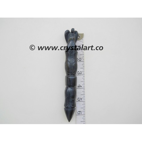 Black Tiger Eye Angel Carving Healing Stick