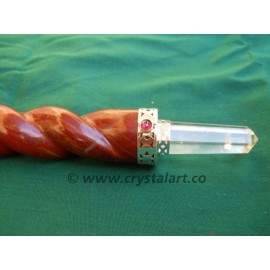 Red Jasper Twisted Spiral Healing Faceted Wands