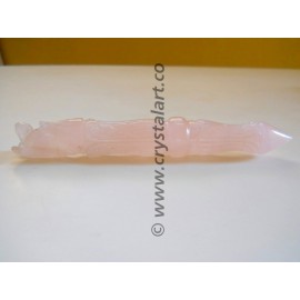 Rose Quartz Carving Angel Healing Wand