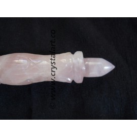 Rose Quartz Carving Healing Wand