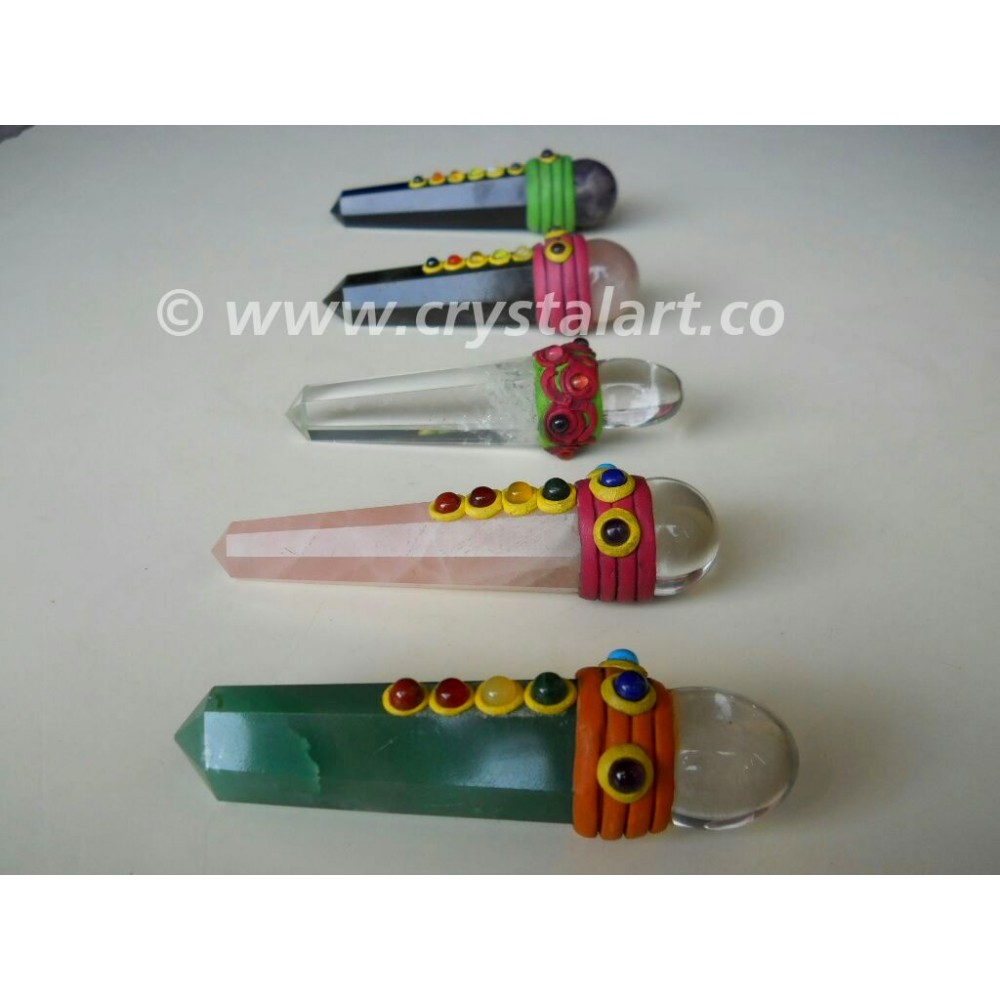 WHOLESALE GEMSTONE CHAKRA TIBETAN HEALING WANDS