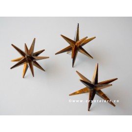 Tiger Eye 12 Point Merkaba Star