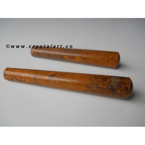 Sea Fossil Jasper Plane Massage Wands