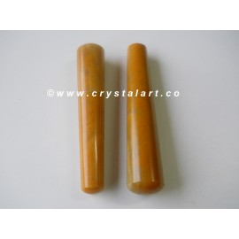 Yellow Aventurine Plane Massage Wands