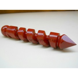 Red Jasper Twisted Spiral Massage Wands