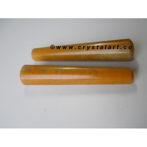 Yellow Aventurine Plane Massage Wands