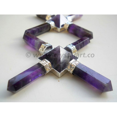 Amethyst Agate Pyramid Energy Generator Tools