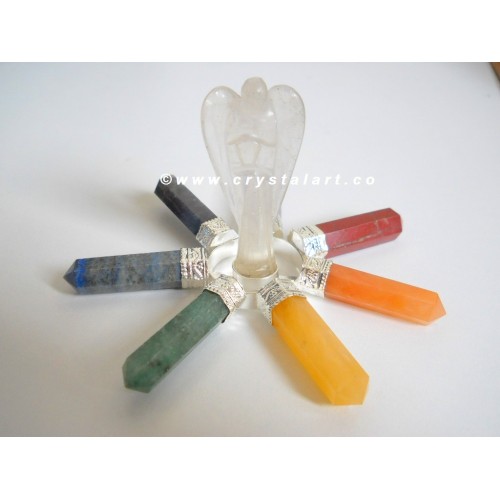 Seven Chakra Point Crystal Angel Healing Generator Stones