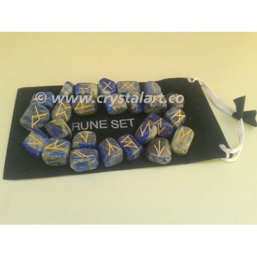 Lapis Lazuli Rune Set With Pouch