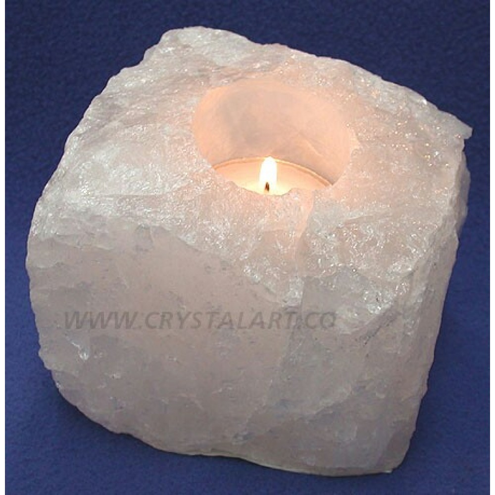 Crystal Quartz Candle Holder