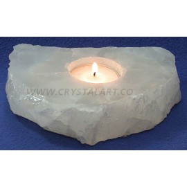 Crystal Quartz Candle Holder