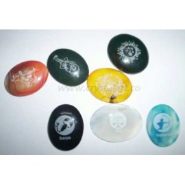 Onyx Stone Horoscope Symbol Cabochon Set