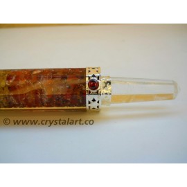 Spinning Merkaba Star 7 Chakra Layer Orgone Healing Stick