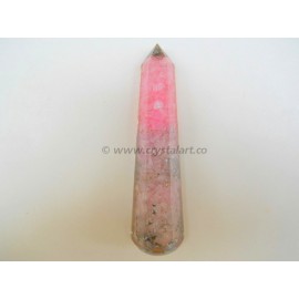 Rose Quartz Faceted Point Orgone Massage Wand