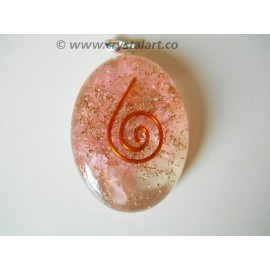 Rose Quartz Reiki Symbol Orgone Pendants