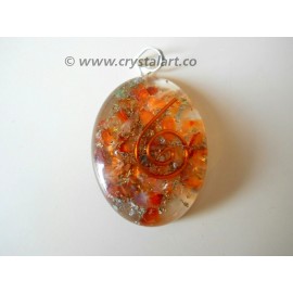 Red Carnelian Reiki Symbol Orgone Pendants