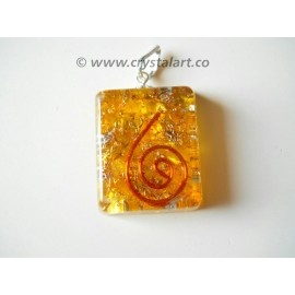 Calcite Square Reiki Symbol Orgone Pendants