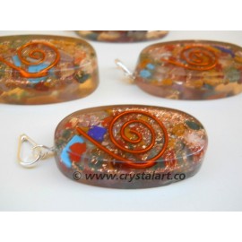 Gemstone Chakra Cabochon Orgone Pendants