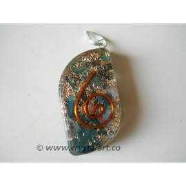 Blood Stone Reiki Symbol Eye Shape Orgone Pendant