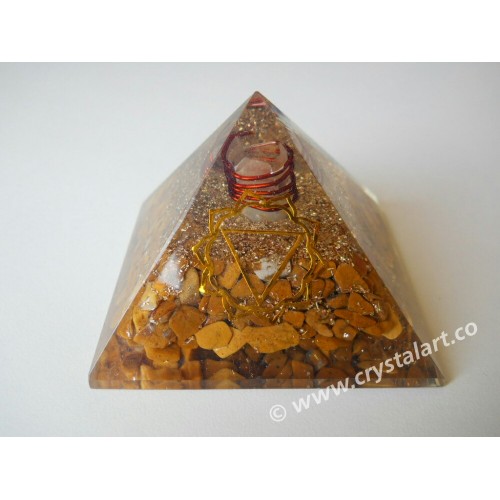 Yellow Aventurine Quartz Point Solar Plexus Chakra symbol Orgone Pyramid