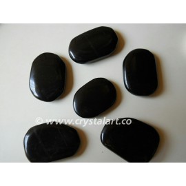 Black Obsidian Gemstone Uneven Shape Palm Stones