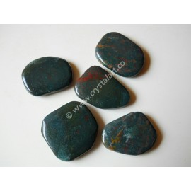 Blood Stone Gemstone Uneven Shape Palm Stones